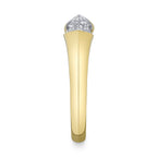 0.19CT 14K2T Y/W DIAMOND PAVE RING