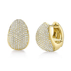 0.95CT 14K Y/G DIAMOND PAVE HUGGIE EARRING
