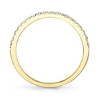 0.23CT 14K Y/G DIAMOND RIBBED RING