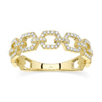 0.22CT 14K Y/G DIAMOND LINK RING