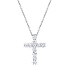 0.32CT 14K W/G DIAMOND CROSS NECKLACE