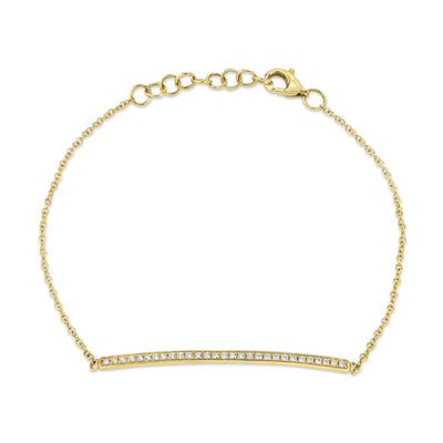 0.17CT 14K Y/G DIAMOND BAR BRACELET