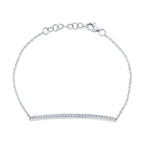 0.17CT 14K W/G DIAMOND BAR BRACELET
