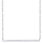 0.08CT 14K W/G DIAMOND BAR NECKLACE