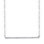 0.08CT 14K W/G DIAMOND BAR NECKLACE