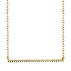 0.08CT 14K Y/G DIAMOND BAR NECKLACE