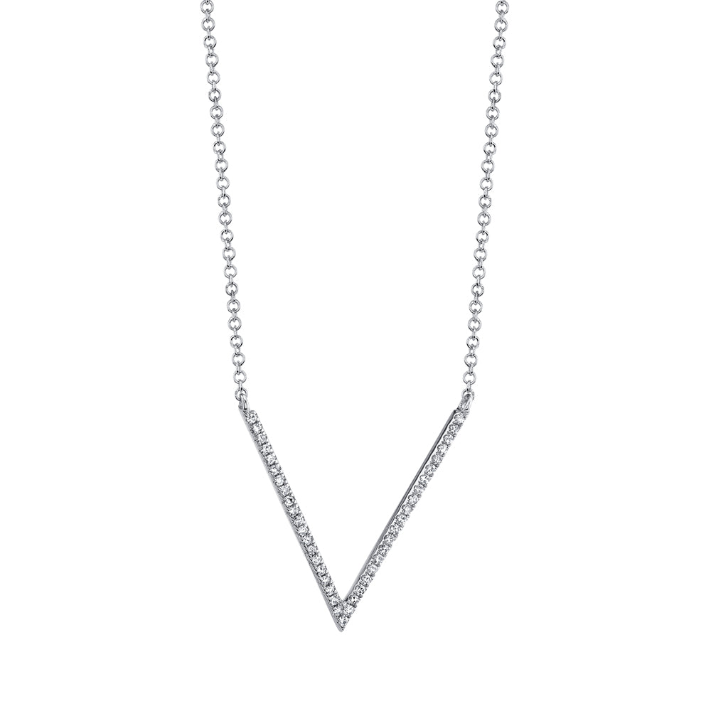 0.12CT 14K W/G DIAMOND NECKLACE