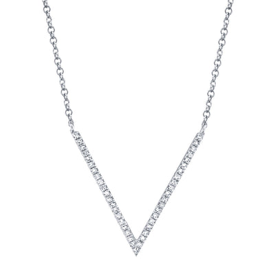 0.12CT 14K W/G DIAMOND NECKLACE