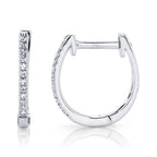 0.08CT 14K W/G DIAMOND HUGGIE EARRING