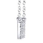0.25CT 14K W/G DIAMOND PAVE BAR NECKLACE