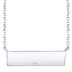 0.25CT 14K W/G DIAMOND PAVE BAR NECKLACE
