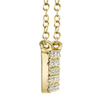0.25CT 14K Y/G DIAMOND PAVE BAR NECKLACE