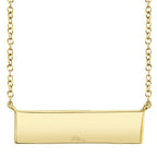 0.25CT 14K Y/G DIAMOND PAVE BAR NECKLACE