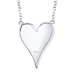 0.21CT 14K W/G DIAMOND PAVE HEART NECKLACE