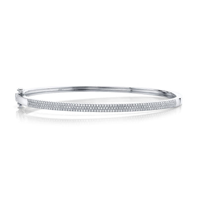0.52CT 14K W/G DIAMOND PAVE BANGLE