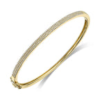 0.52CT 14K Y/G DIAMOND PAVE BANGLE