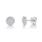 0.17CT 14K W/G DIAMOND PAVE STUD EARRING