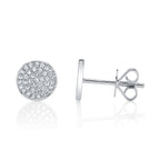 0.17CT 14K W/G DIAMOND PAVE STUD EARRING