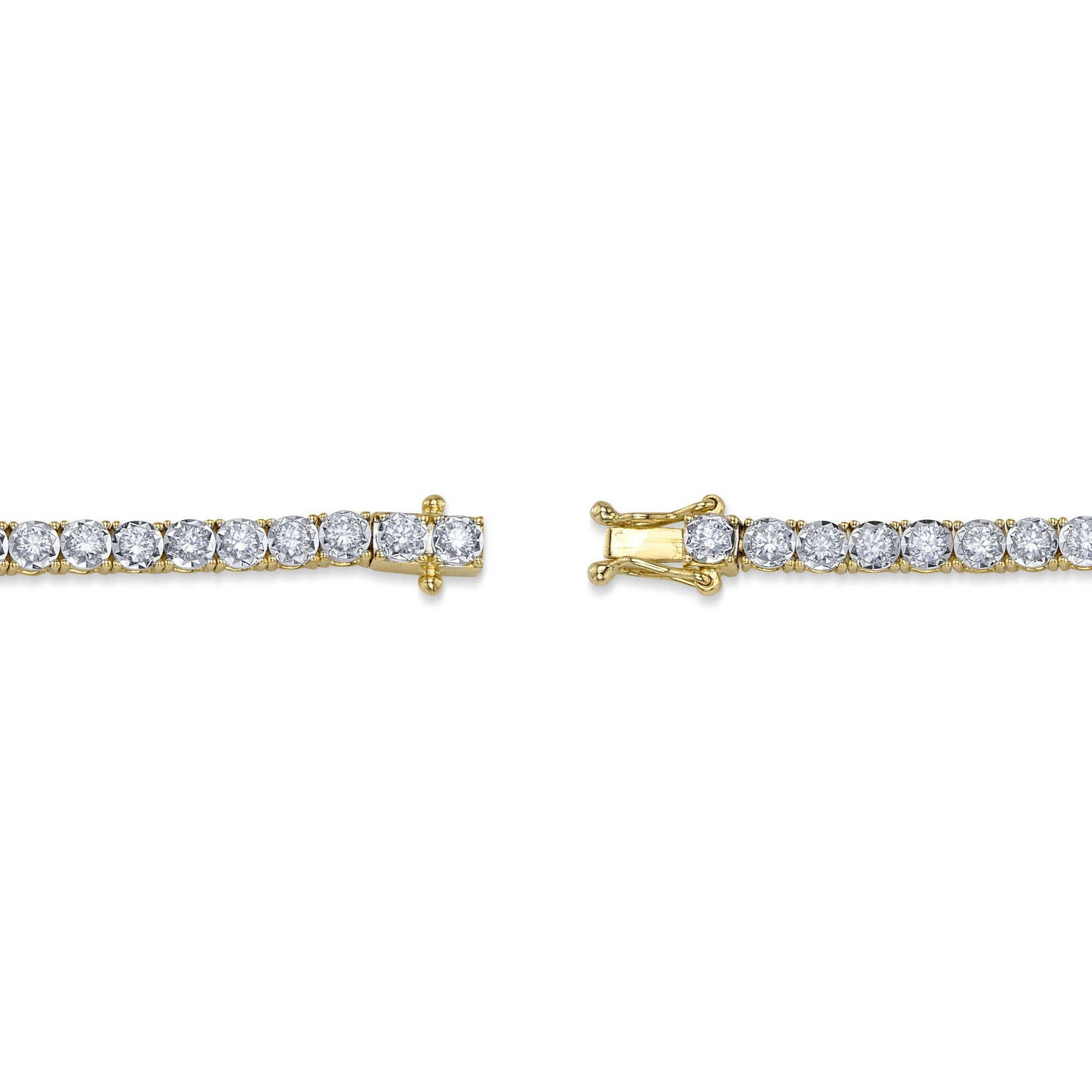 2.02CT 14K Y/G DIAMOND TENNIS BRACELET