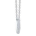 0.15CT 14K W/G DIAMOND PAVE CIRCLE NECKLACE