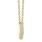 0.15CT 14K Y/G DIAMOND PAVE CIRCLE NECKLACE