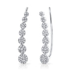 0.25CT 14K W/G DIAMOND EAR CRAWLER EARRING