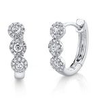 0.37CT 14K W/G DIAMOND HUGGIE EARRING
