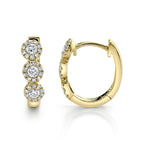 0.37CT 14K Y/G DIAMOND HUGGIE EARRING