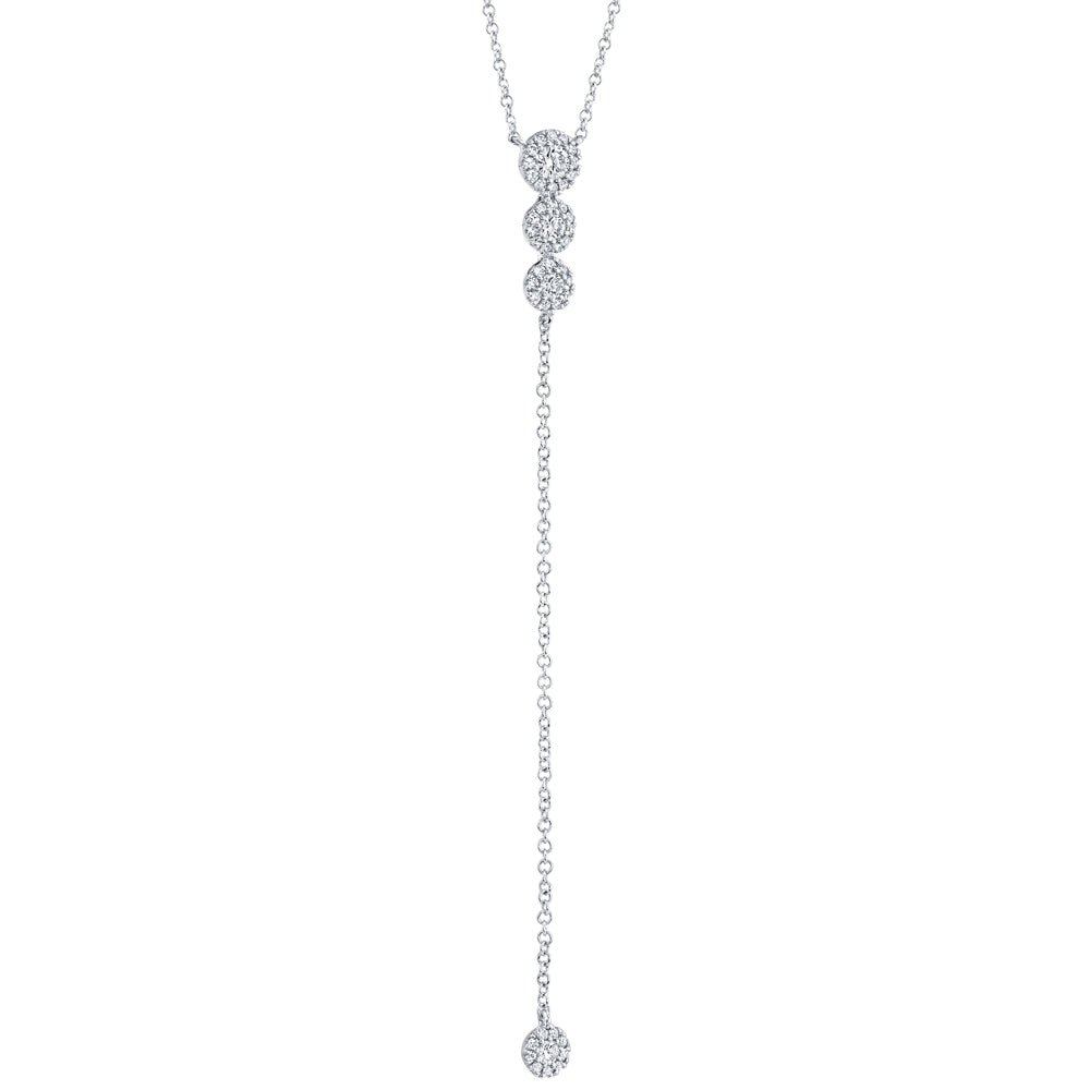 0.29CT 14K W/G DIAMOND LARIAT NECKLACE