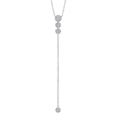 0.29CT 14K W/G DIAMOND LARIAT NECKLACE