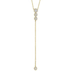 0.29CT 14K Y/G DIAMOND LARIAT NECKLACE