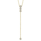 0.29CT 14K Y/G DIAMOND LARIAT NECKLACE