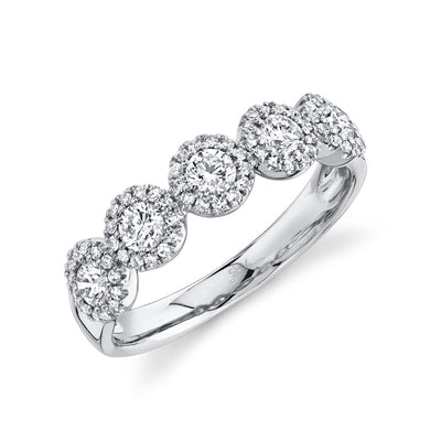 0.70CT 14K W/G DIAMOND LADY'S BAND SZ 6