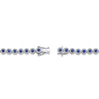 1.22CT DIAMOND & 2.44CT BLUE SAPPHIRE 14K W/G LADY'S BRACELET