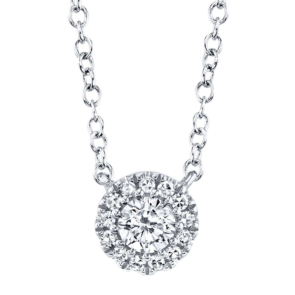 0.14CT 14K W/G DIAMOND NECKLACE