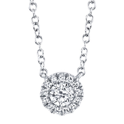 0.14CT 14K W/G DIAMOND NECKLACE