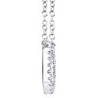 0.06CT 14K W/G DIAMOND HORSESHOE NECKLACE