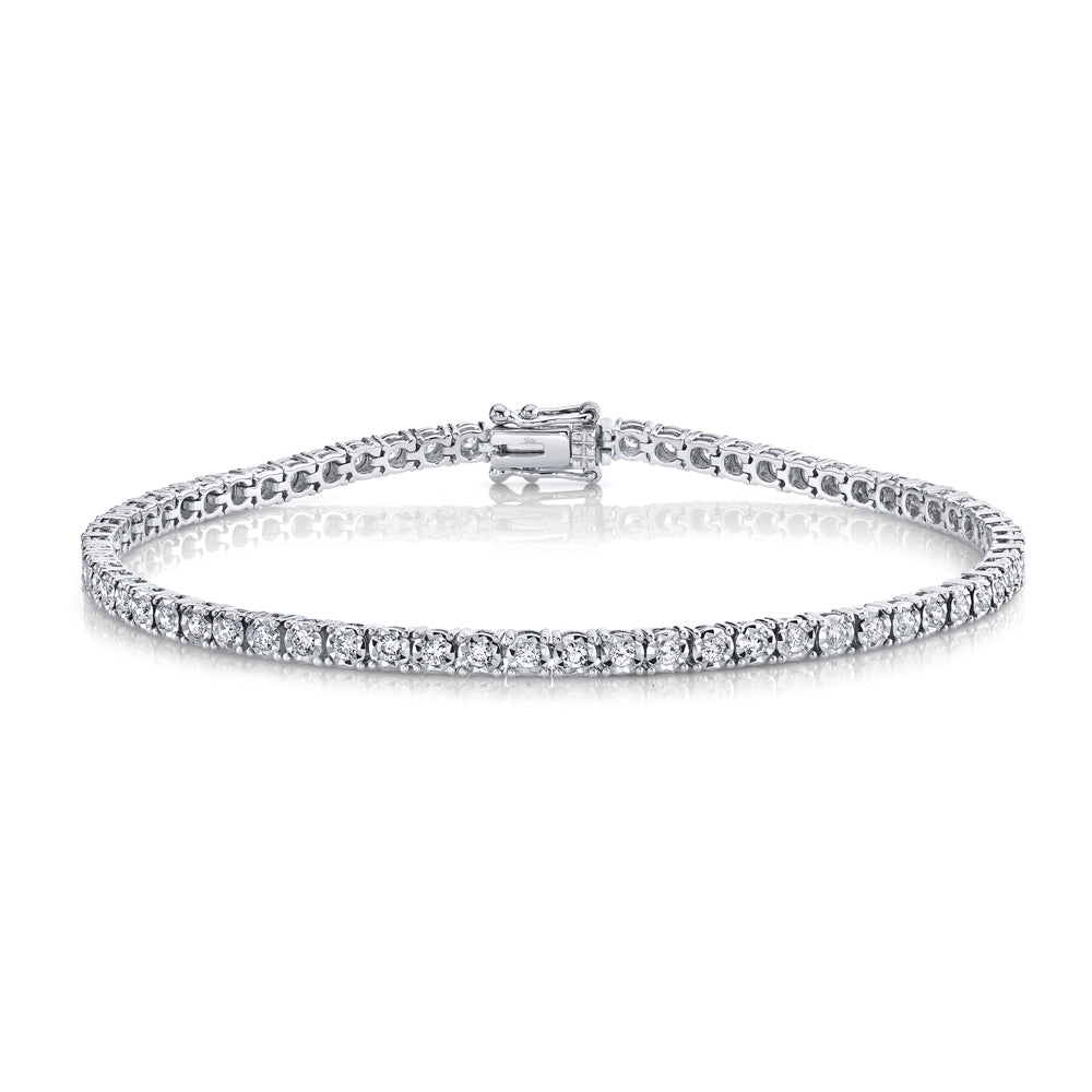 1.00CT 14K W/G DIAMOND TENNIS BRACELET