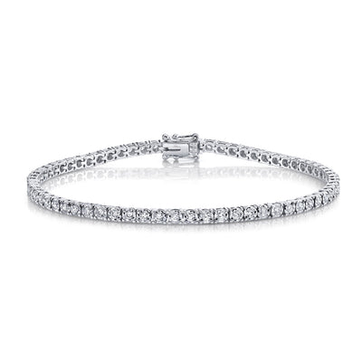 1.00CT 14K W/G DIAMOND TENNIS BRACELET