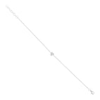 0.04CT 14K W/G DIAMOND PAVE HEART BRACELET