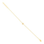 0.04CT 14K Y/G DIAMOND PAVE HEART BRACELET