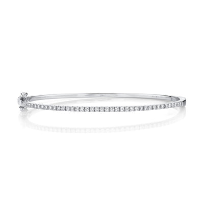 0.73CT 14K W/G DIAMOND BANGLE