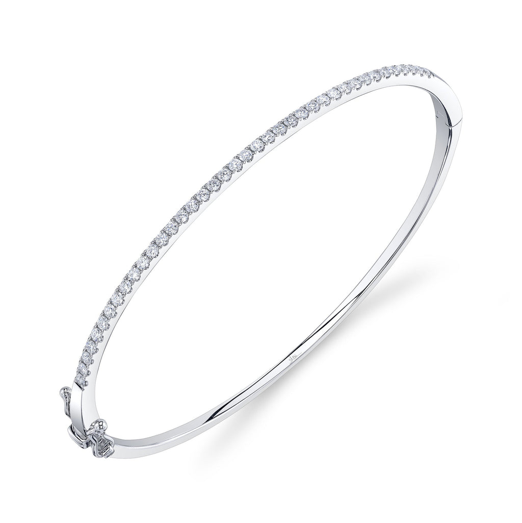0.62CT 14K W/G DIAMOND BANGLE