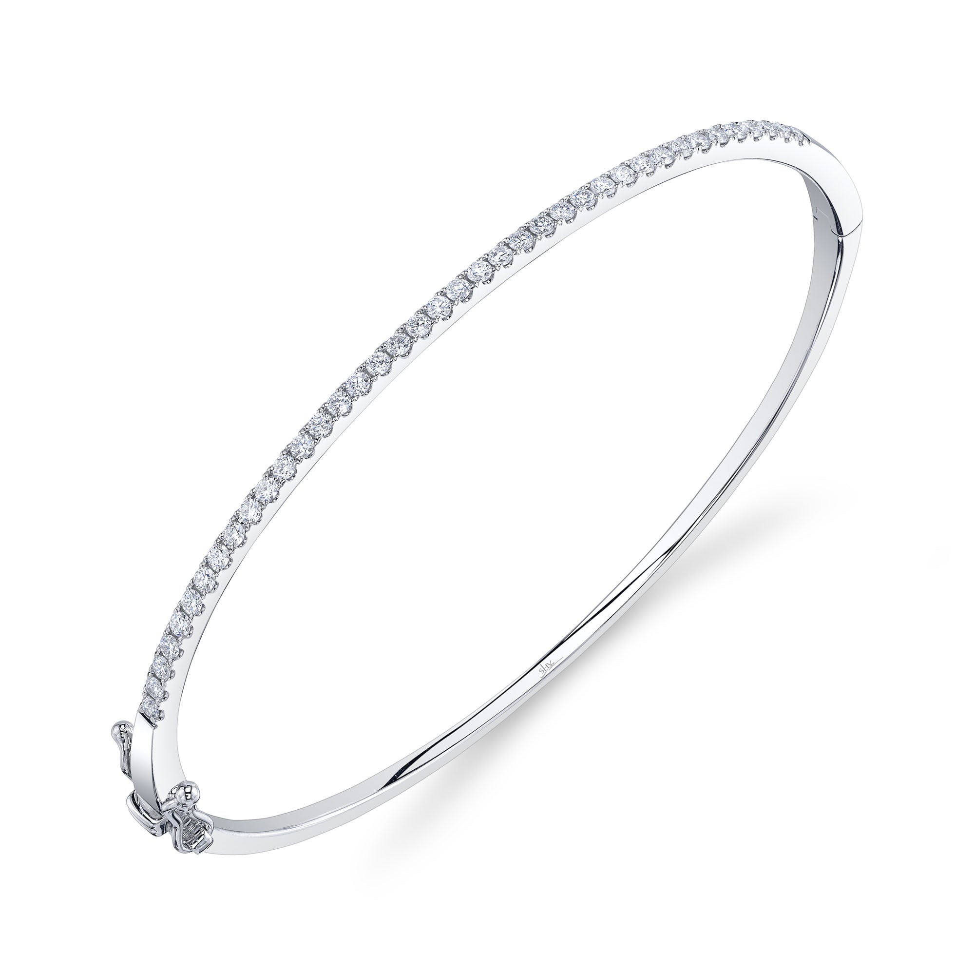 0.62CT 14K W/G DIAMOND BANGLE