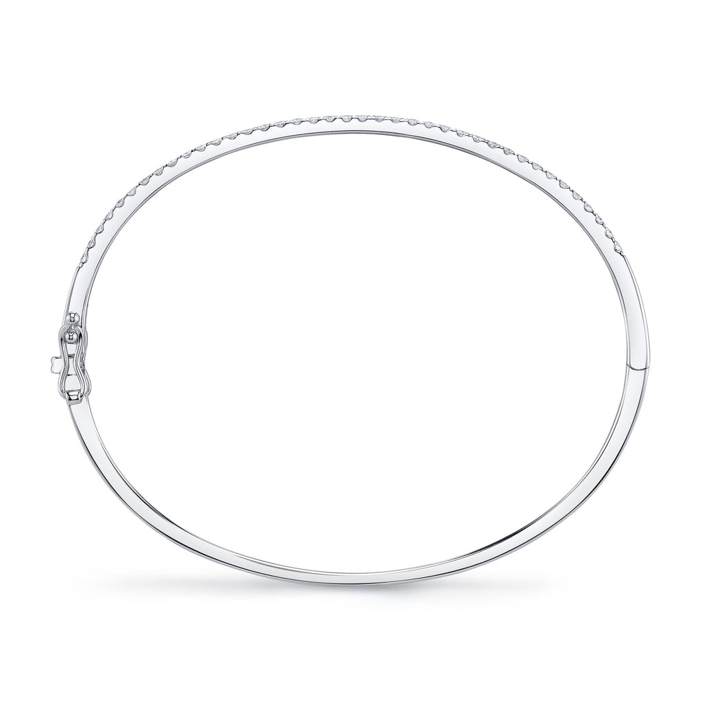 0.62CT 14K W/G DIAMOND BANGLE