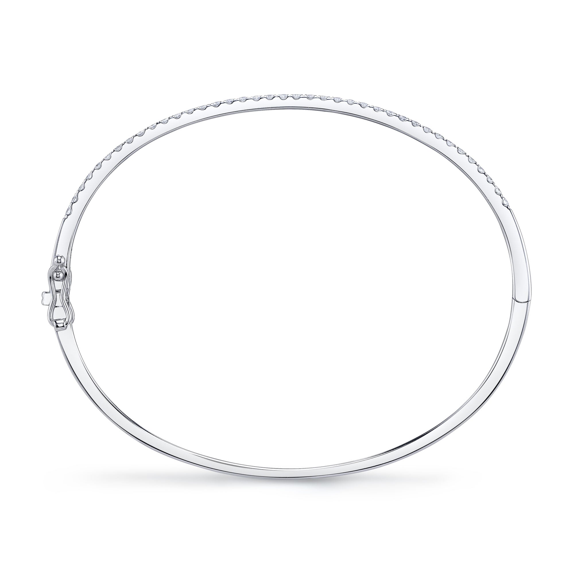 0.62CT 14K W/G DIAMOND BANGLE