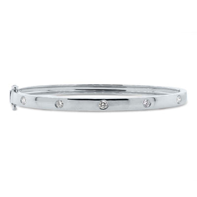 0.38CT 14K W/G DIAMOND BANGLE