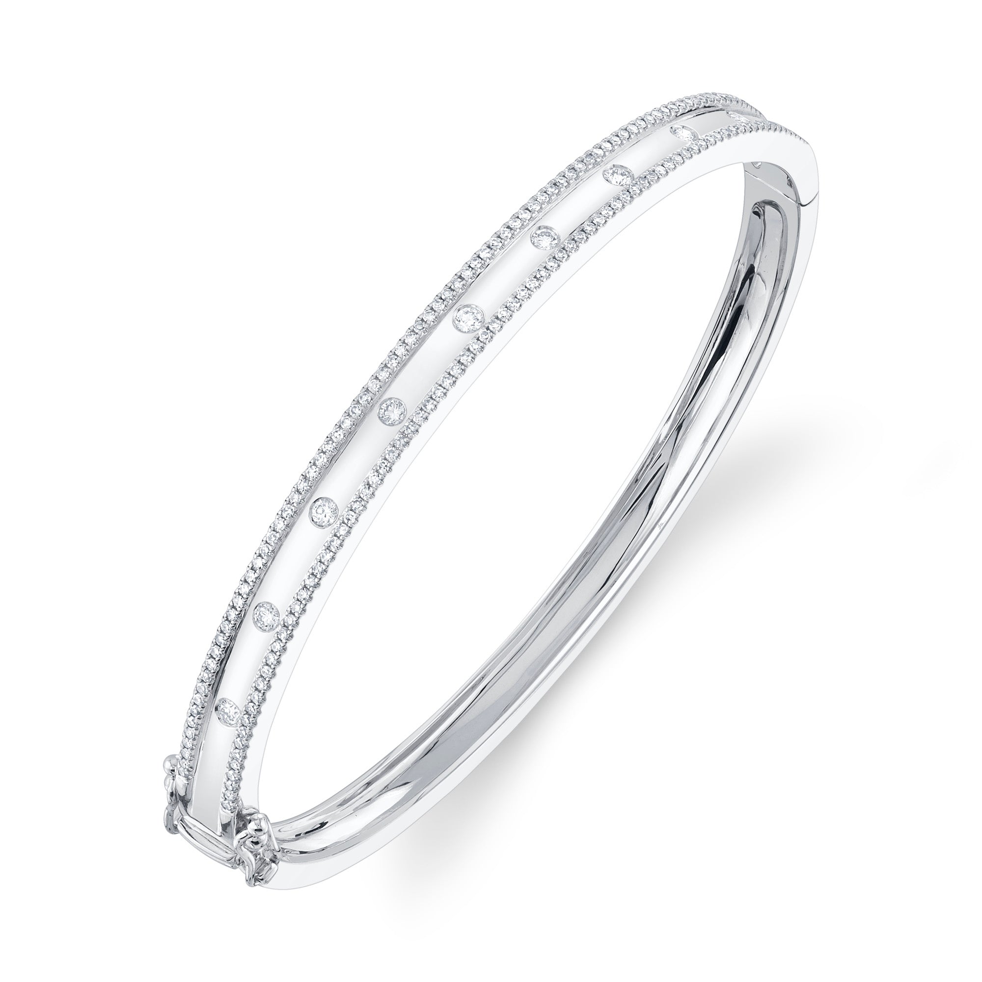 0.62CT 14K W/G DIAMOND BANGLE