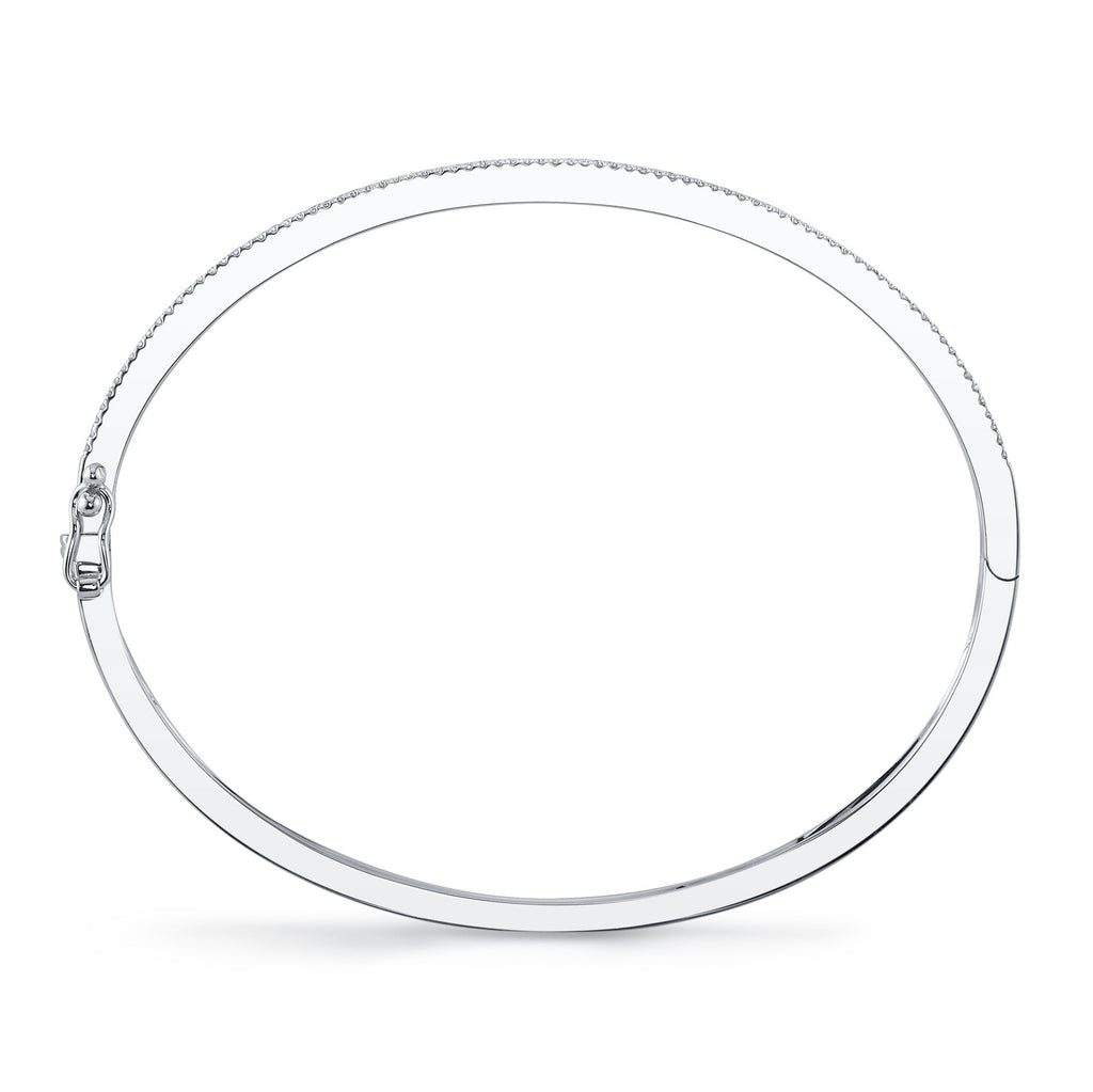 0.62CT 14K W/G DIAMOND BANGLE