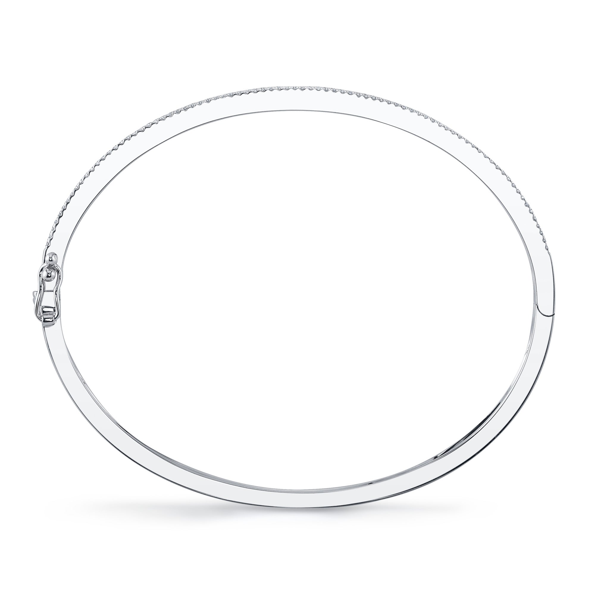 0.62CT 14K W/G DIAMOND BANGLE